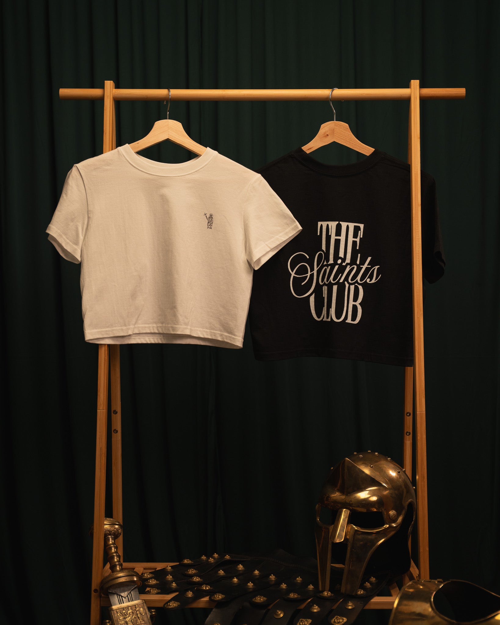 Black "Club Cropped Tee"