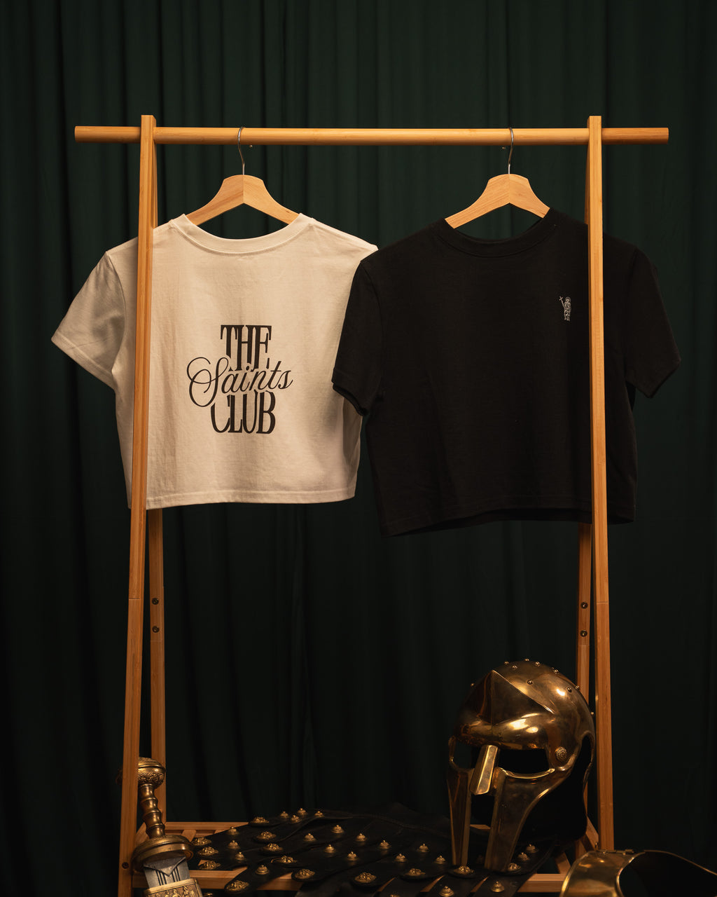 Black "Club Cropped Tee"