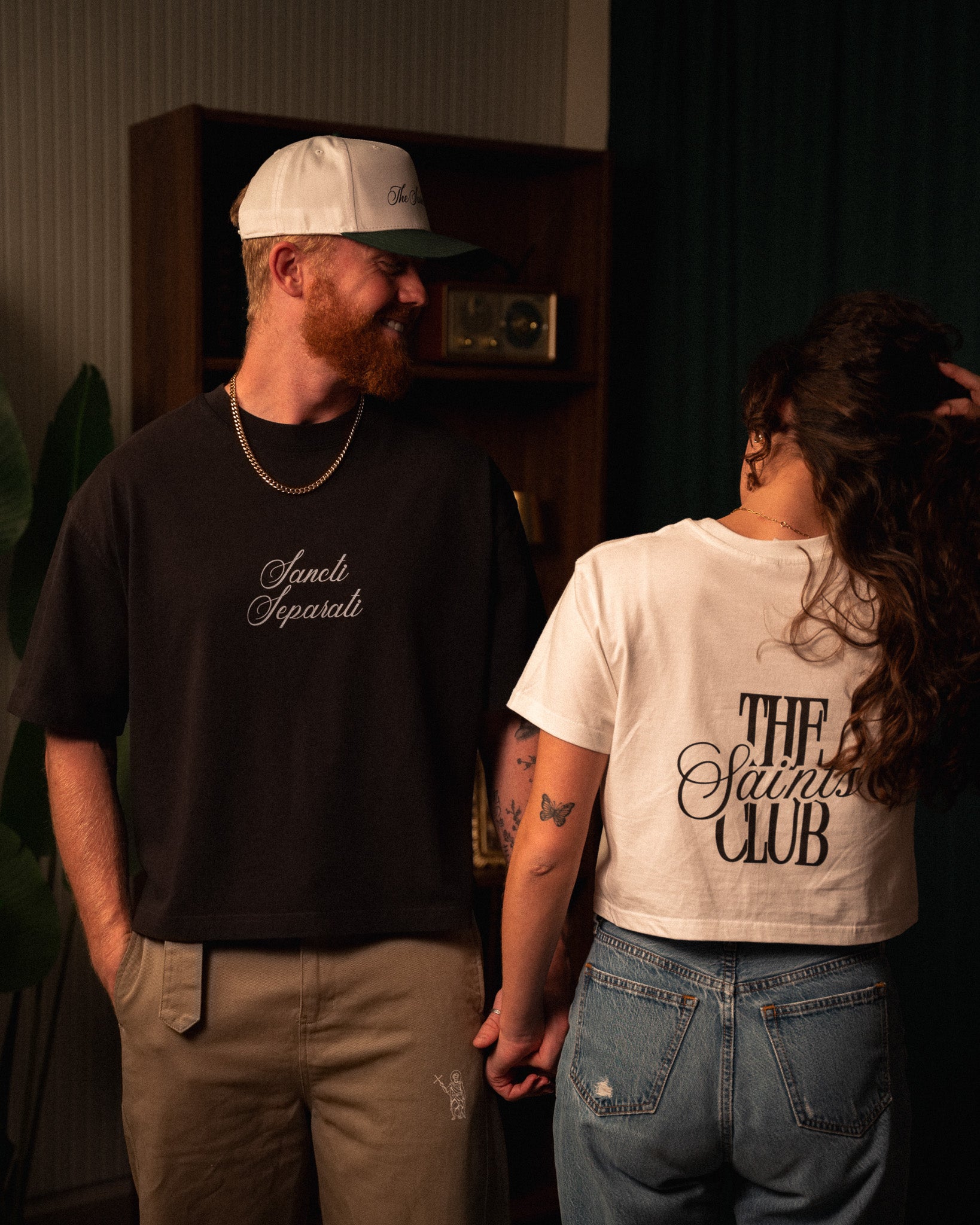 Black "Club Cropped Tee"