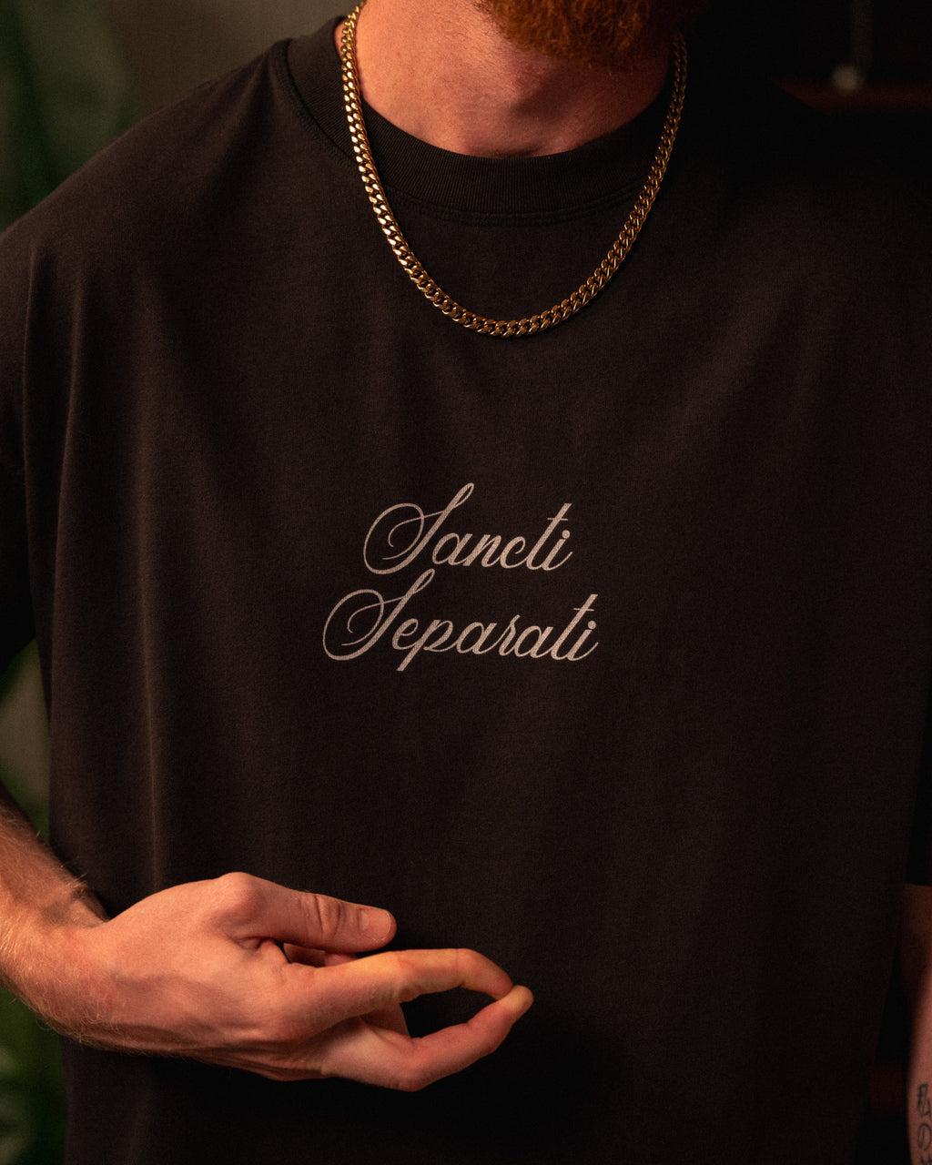 Black Sancti Seperati Boxy Tee